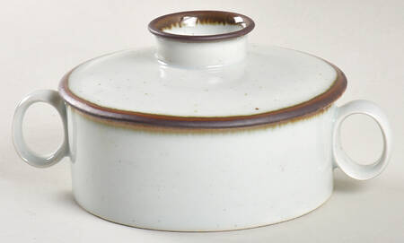 Dansk Brown Mist Sugar Bowl & Lid