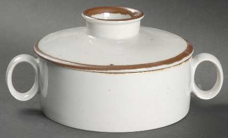 Dansk Brown Mist Sugar Bowl & Lid