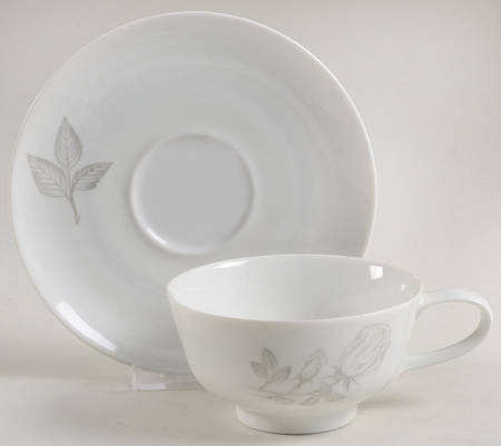 Easterling Regatta Rose Flat Cup  Saucer Set