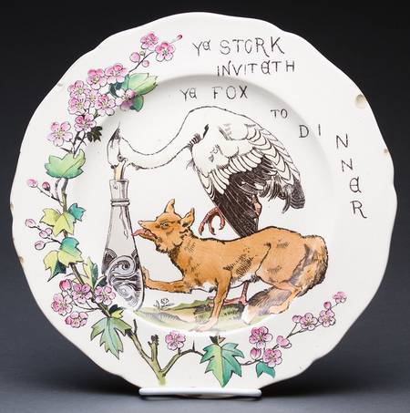 Ye Stork Inviteth Ye Fox To Dinner by Spode