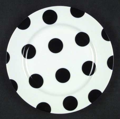 Polka Dots (Black Dots on White) by Fitz & Floyd