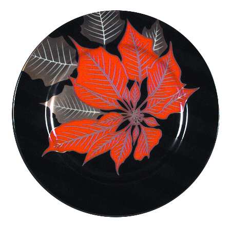 Poinsettia Noir by Fitz & Floyd
