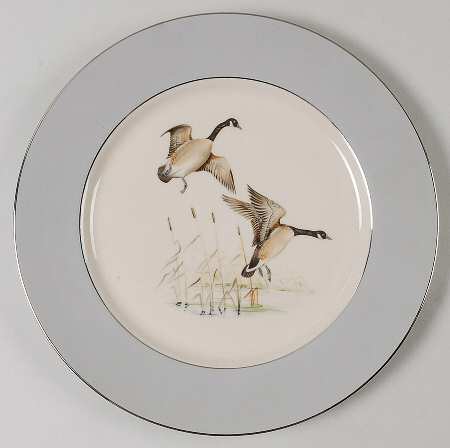 Game Birds Grey (Platinum Trim, Rim) by Flintridge