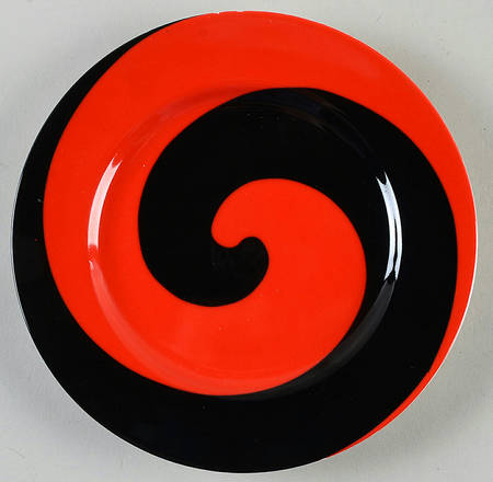 Swirl (Red and Black) by Fitz & Floyd
