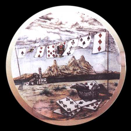 Laundry Line of Cards by Piero Fornasetti