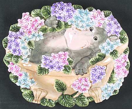 Hippos and Hydrangeas by Fitz & Floyd