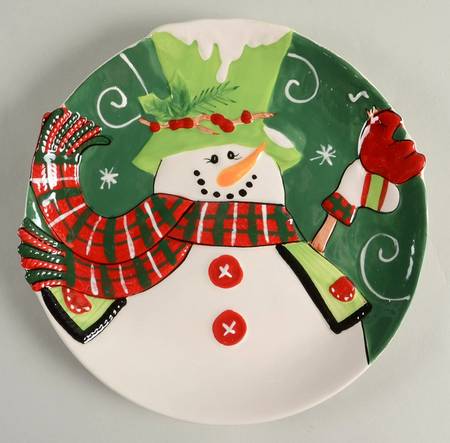 Holly Hat Snowman by Fitz & Floyd