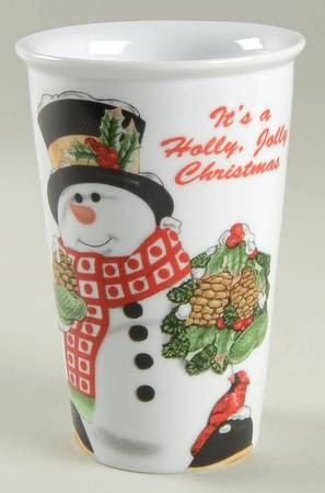 Holly Berry Snowman by Fitz & Floyd
