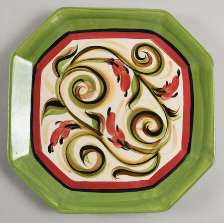Gail Pittman Honeysuckle Square Dinner Plate