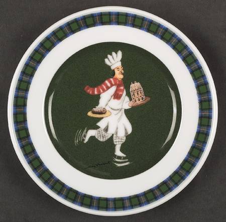 Skating Chefs (Green Tartan Band) by Guy Buffet