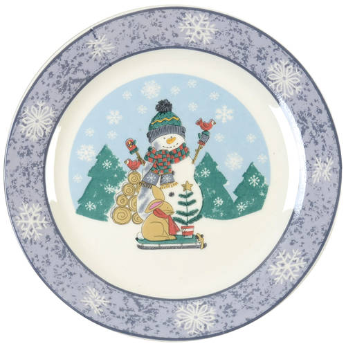 Gibson Designs Let It Snow Luncheon Plate