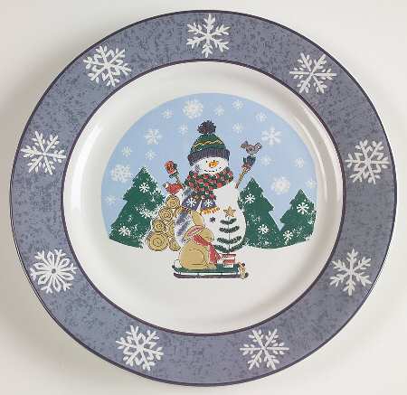 Gibson Designs Let It Snow Salad Plate