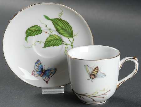 Godinger Jardin Flat Demitasse Cup & Saucer Set