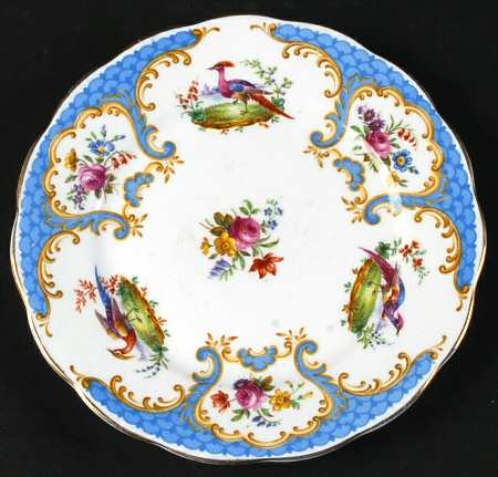 Rutland Blue (Scalloped, Gold Trim) by Grosvenor