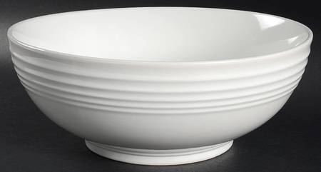 Gibson Designs Stanza White 11" Large Salad Serving Bowl