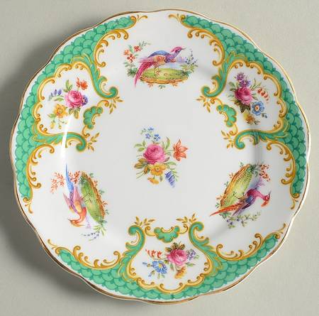 Rutland Green (Scalloped, Gold Trim) by Grosvenor