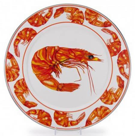 Shrimp Enamelware by Golden Rabbit Enamelware
