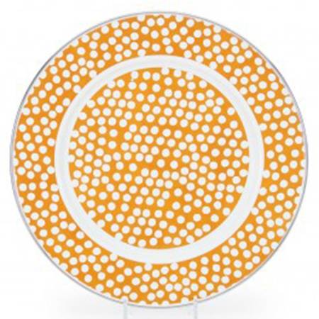 Malibu Dots Orange Enamelware by Golden Rabbit Enamelware