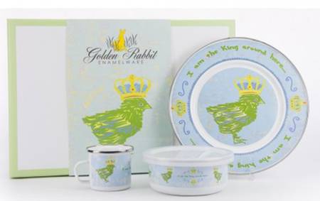 Chirp Boy Enamelware by Golden Rabbit Enamelware