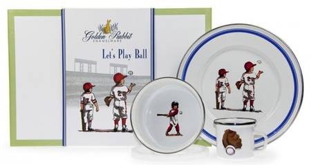 Baseball Boys Enamelware by Golden Rabbit Enamelware