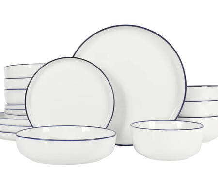 Oslo White (Blue Trim) by Gibson Designs