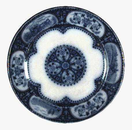 Leicester Flow Blue (Center Design) by Sampson Hancock & Sons