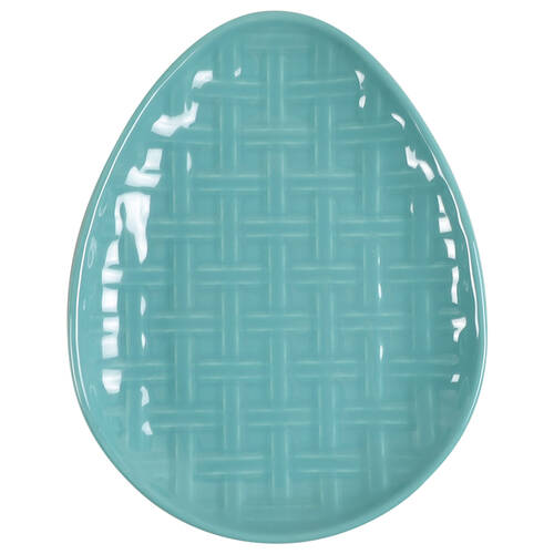 Homer Laughlin Fiesta Turquoise (Intro 1986) 10" Egg Shape Plate