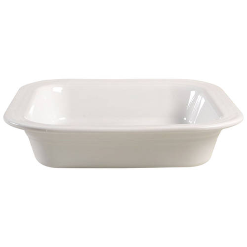 Homer Laughlin Fiesta White (Intro 1986) 10" Square Baker