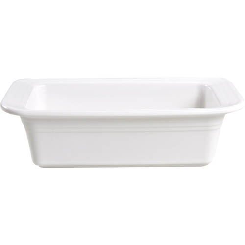 Homer Laughlin Fiesta White (Intro 1986) Loaf Pan