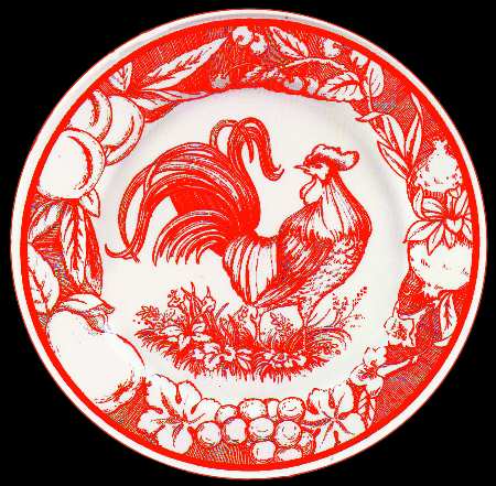 Red Rooster Toile by Haldon