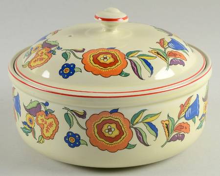 Fantasy (Flowers, Red Trim) by Hall