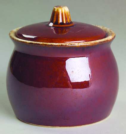 Hull Brown Drip (House and Garden,Mirror Brown) Sugar Bowl & Lid