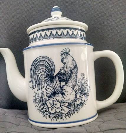 Blue Rooster Toile by Haldon