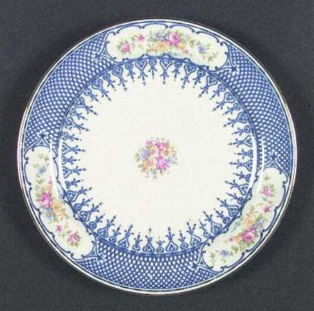 B1307 (Blue, Squiggly Verge) by Homer Laughlin 