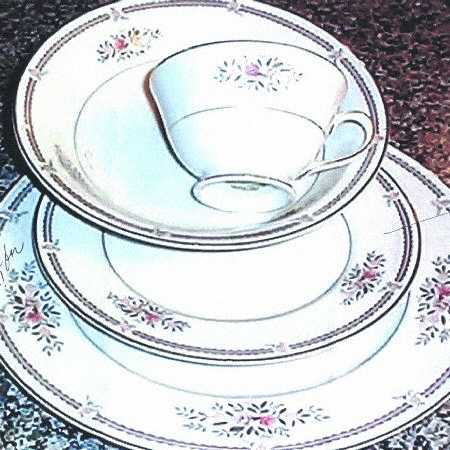 Burgundy Rose by Harmony House China