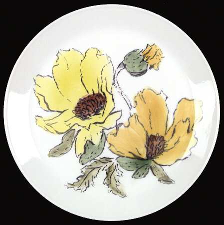 Sierra (White Background, Yellow Flowers) by Johnson Brothers