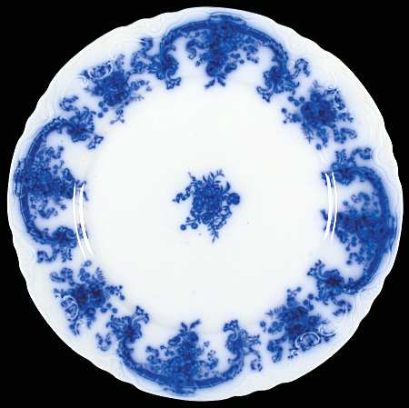 Savoy (Flow Blue, Floral and Ribbons) by Johnson Brothers