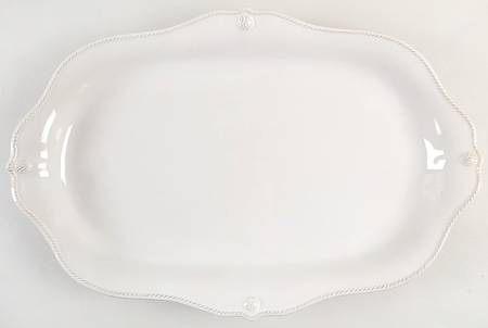 Juliska Ceramics Berry and Thread Whitewash 19" Oval Serving Platter