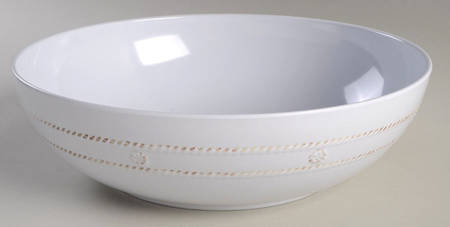 Juliska Ceramics Berry and Thread Whitewash 12" Melamine Salad Serving Bowl