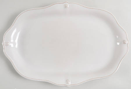 Juliska Ceramics Berry and Thread Whitewash 15" Oval Serving Platter