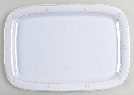 Juliska Ceramics Berry and Thread Whitewash 16" Melamine Oval Serving Platter