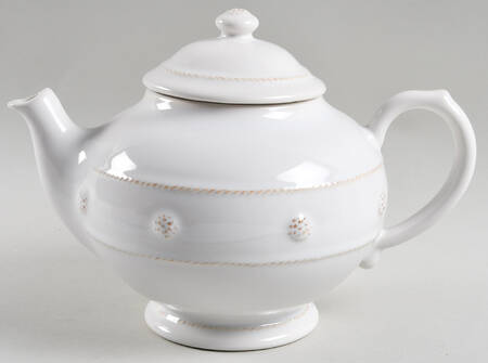 Juliska Berry & Thread French Country Whitewash Ceramic Teapot