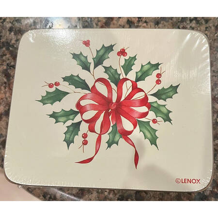 Lenox Holiday (Dimension) Rectangular Coaster-Corkback
