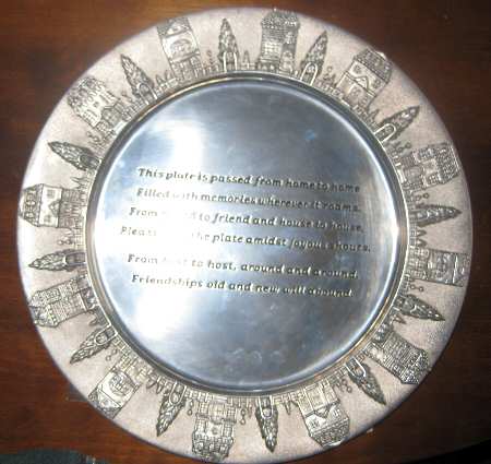 Lenox Lenox Village Giftware Metal Friend To Friend Plate