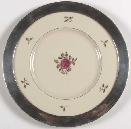 Lenox Rhodora Sterling Rim Dinner Plate