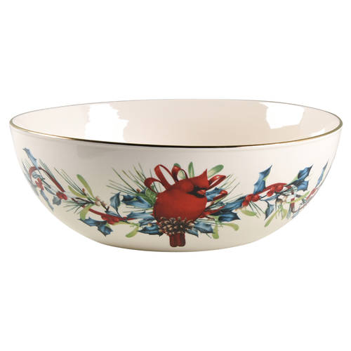 Lenox Winter Greetings 10" Large Salad Serving Bowl