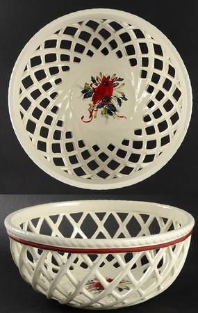 Lenox Winter Greetings 10" Open Weave Bread Basket