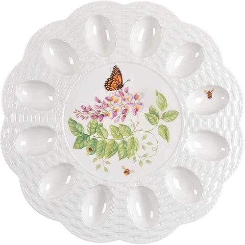 Lenox Butterfly Meadow 11.75" Porcelain Deviled Egg Tray - Multi And White