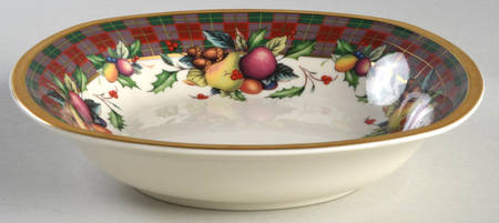 Lenox Holiday Tartan 8" Square Soup/Pasta Bowl