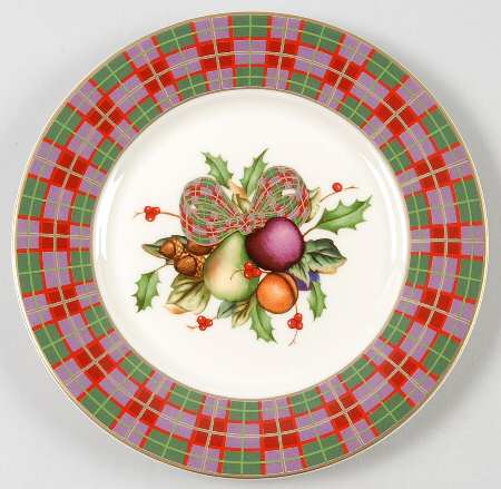 Lenox Holiday Tartan Party Plate